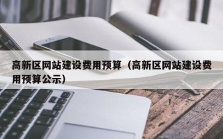 高新区网站建设费用预算（高新区网站建设费用预算公示）